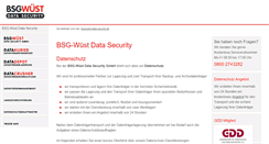 Desktop Screenshot of bsgwuest-data-security.de