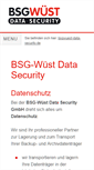 Mobile Screenshot of bsgwuest-data-security.de