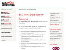 Tablet Screenshot of bsgwuest-data-security.de